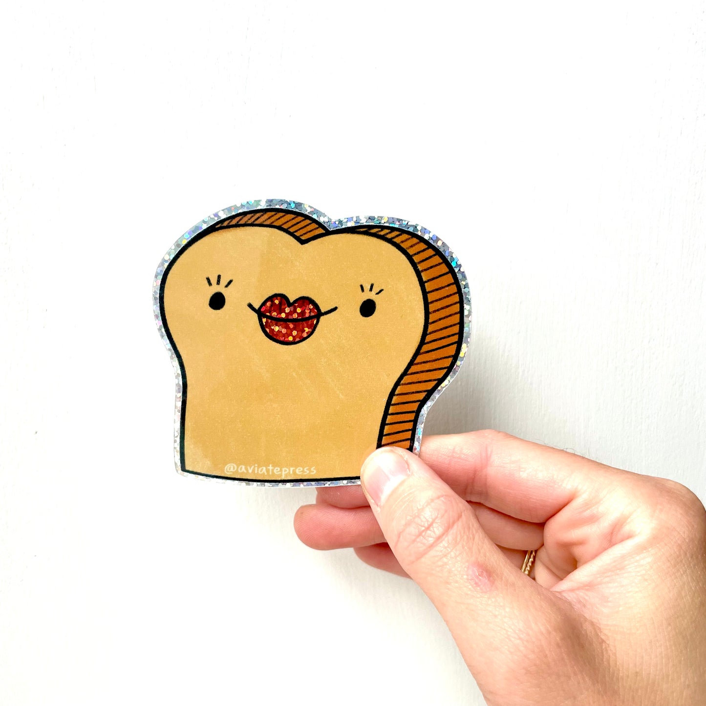 Glitter Bread Sticker