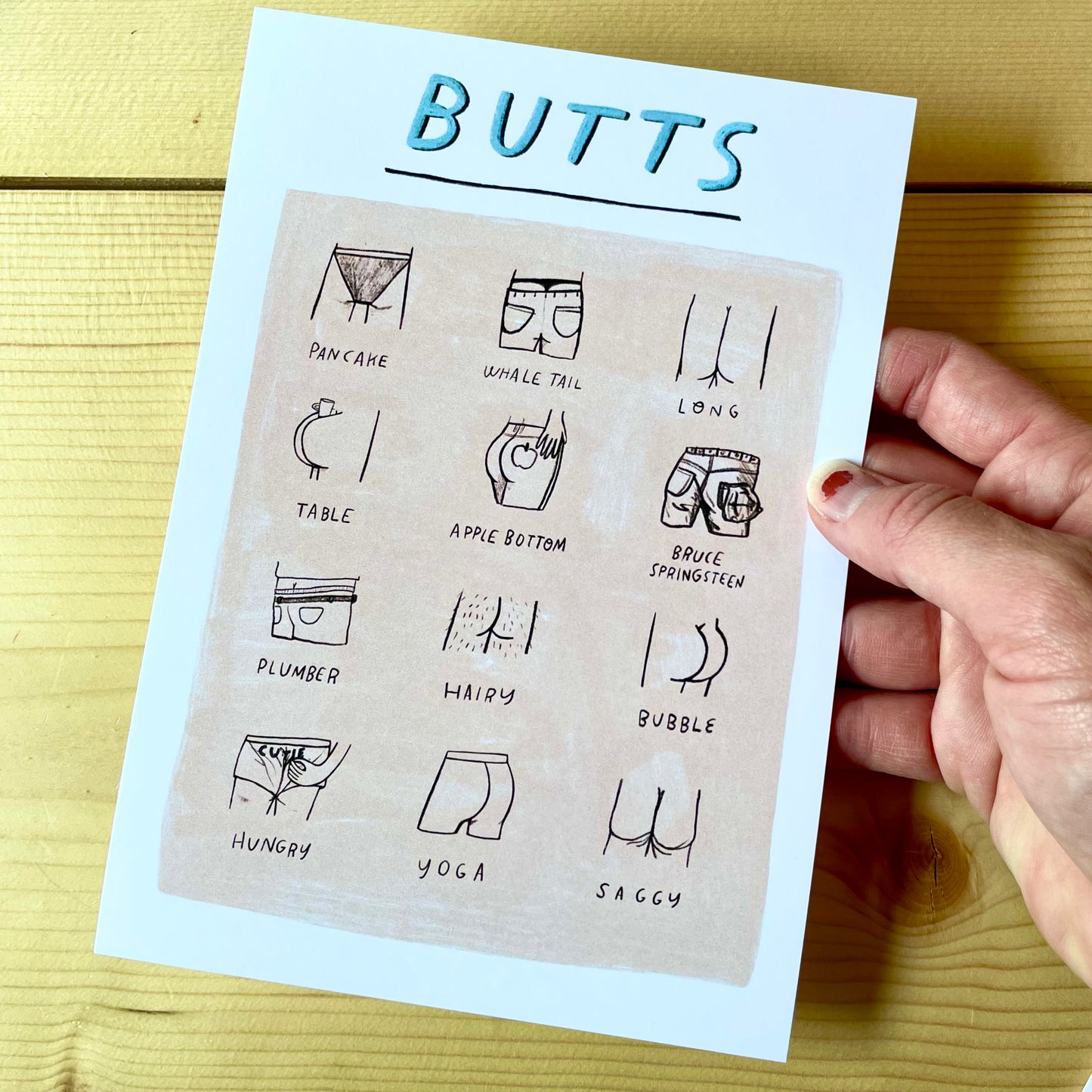 Butts Art Print