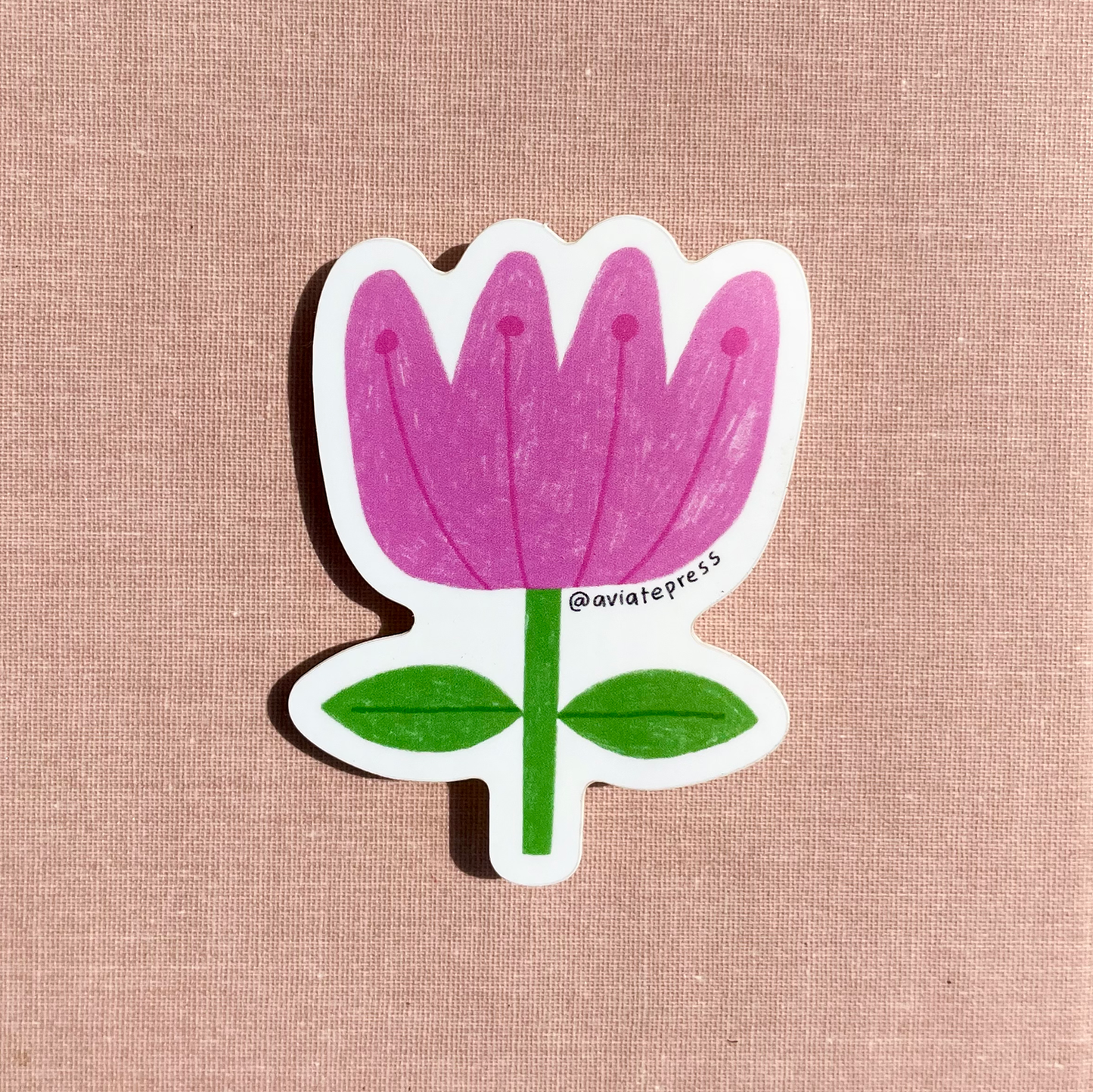 Pink Flower Sticker