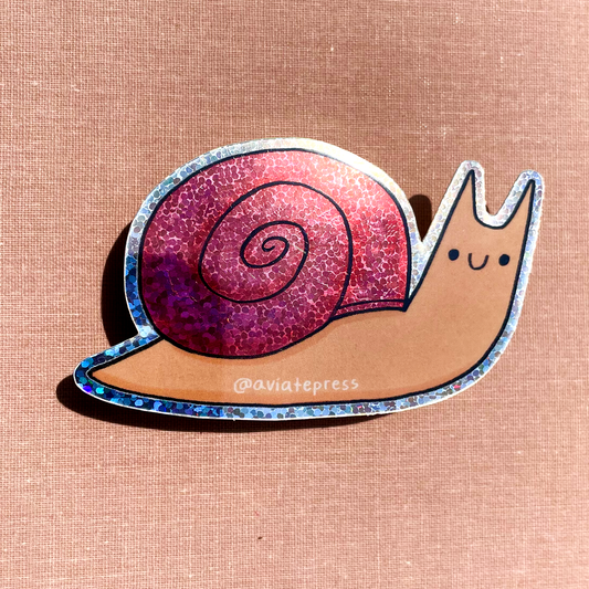 Glitter Snail Sticker