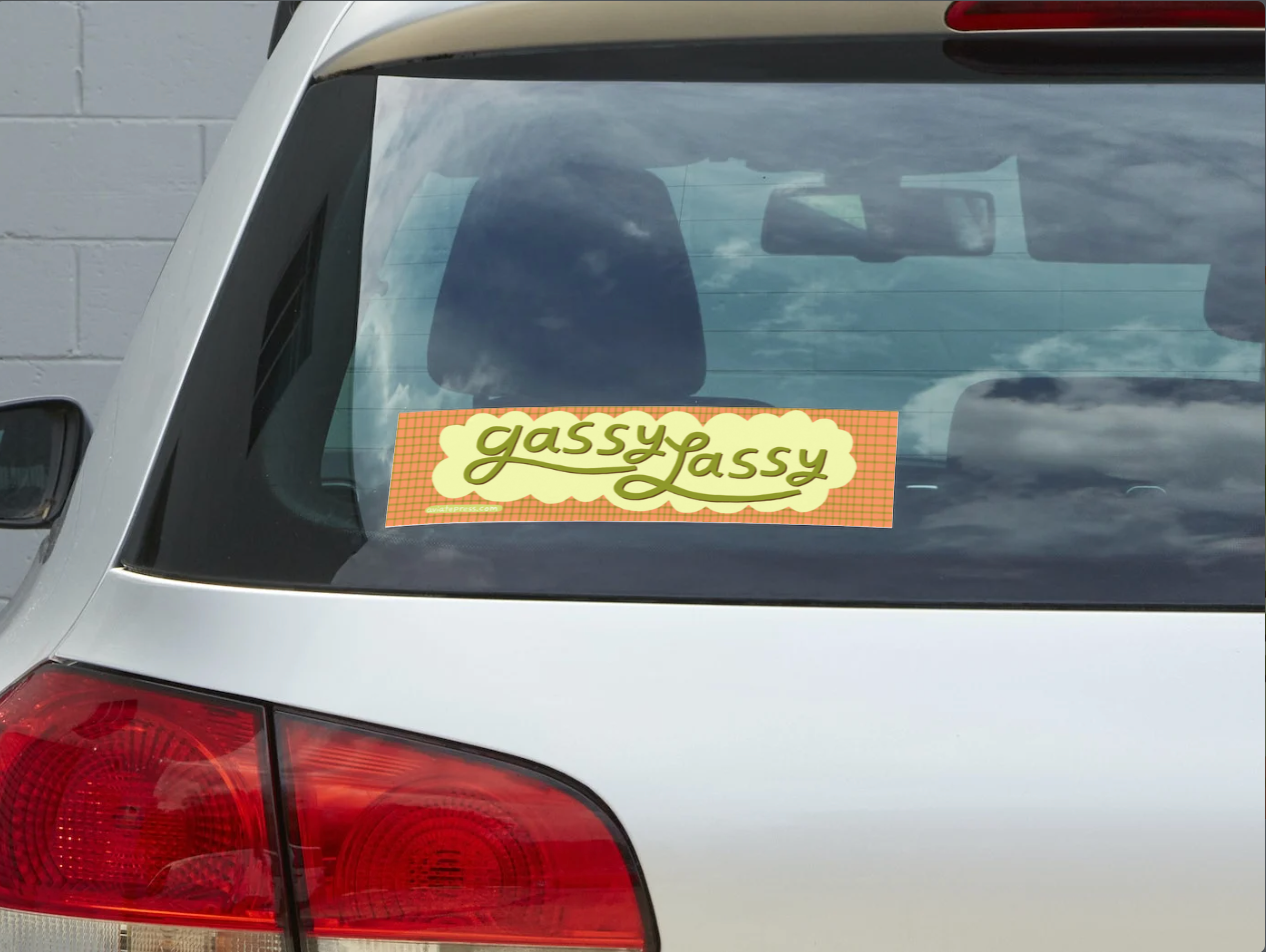 Gassy Lassy Bumper Sticker