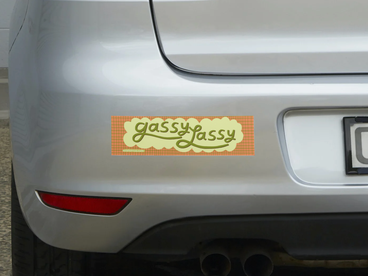 Gassy Lassy Bumper Sticker