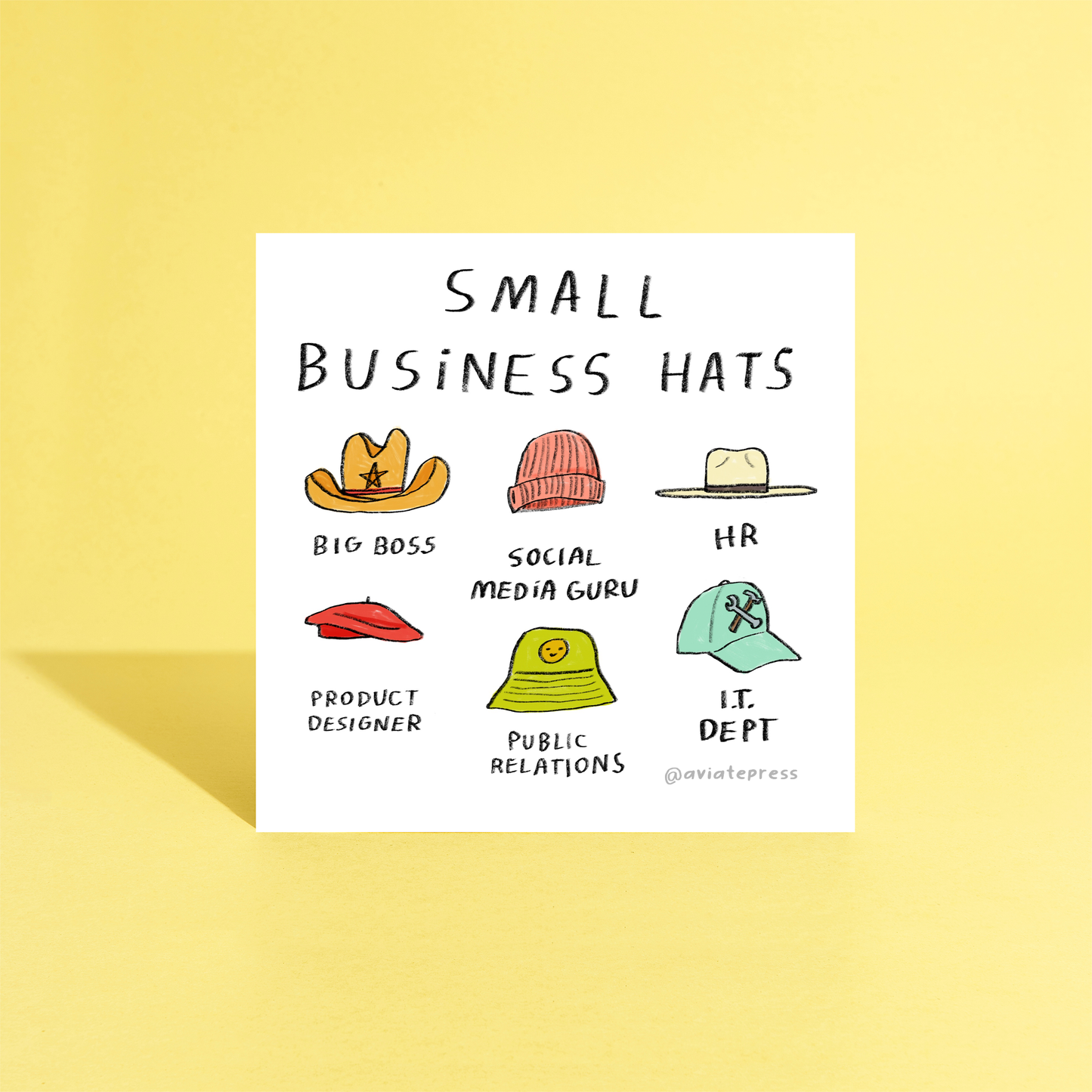 Small Business Hats Print