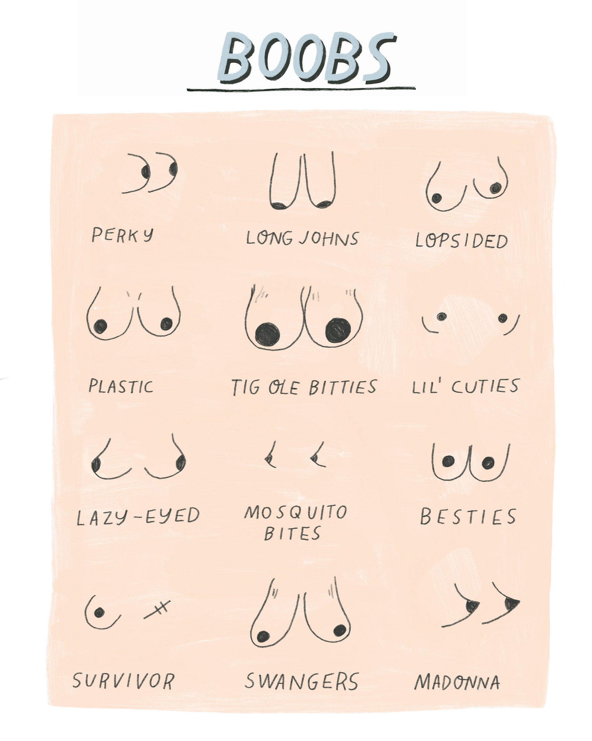 You're Perfect - Butts and boobies Art Print