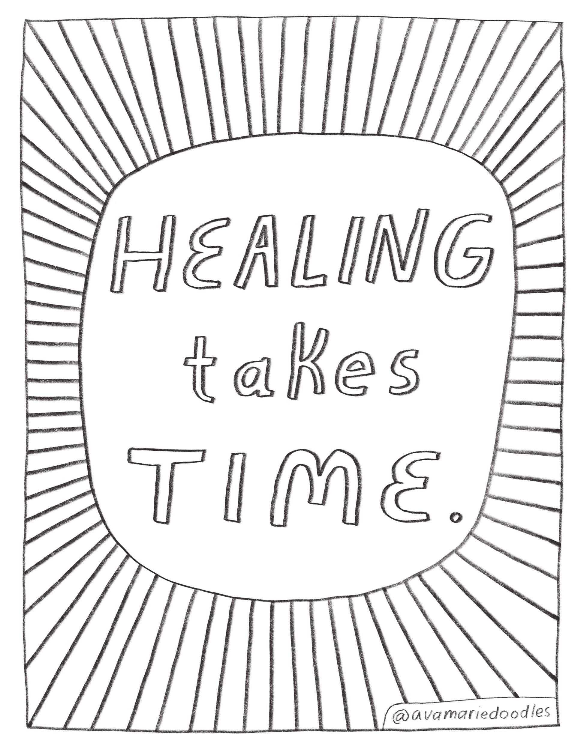 Mindful colouring activity to help with grief